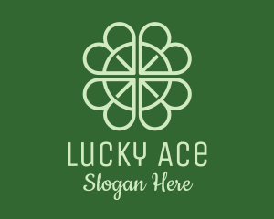 Lucky Shamrock Clover logo design