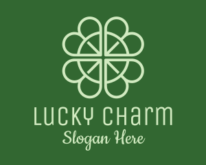 Lucky Shamrock Clover logo design