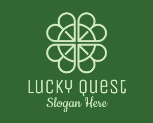 Lucky Shamrock Clover logo design