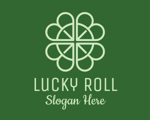 Lucky Shamrock Clover logo design