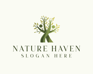 Natural Tree Wellness logo design