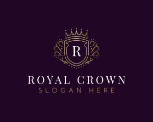 Royal Shield Crown logo design