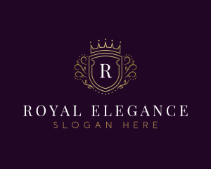 Royal Shield Crown logo design