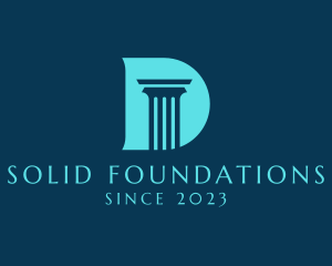 Financial Firm Pillar Letter D  logo