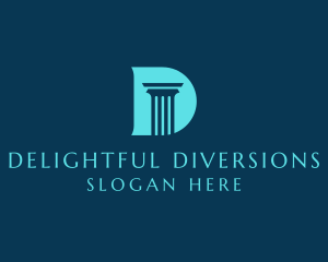 Financial Firm Pillar Letter D  logo design