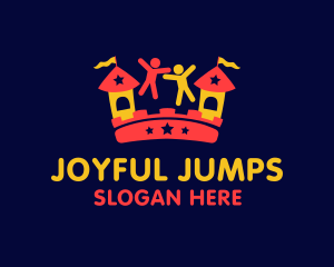 Playful Bouncy Castle logo design