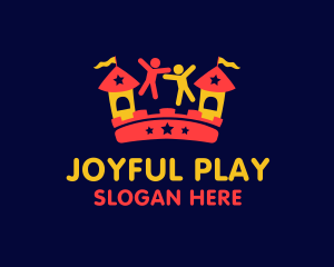 Playful Bouncy Castle logo design