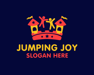 Playful Bouncy Castle logo design