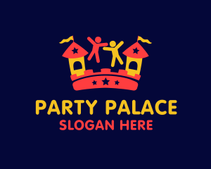 Playful Bouncy Castle logo design