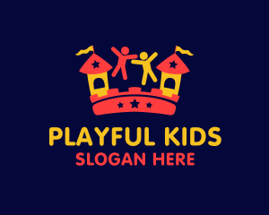 Playful Bouncy Castle logo design