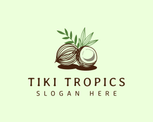 Tropical Coconut Organic  logo design