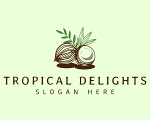 Tropical Coconut Organic  logo design