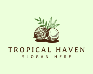 Tropical Coconut Organic  logo design