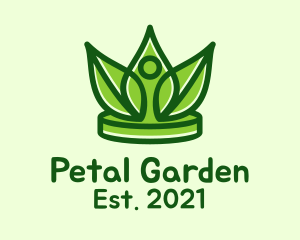 Green Herbal Crown logo design