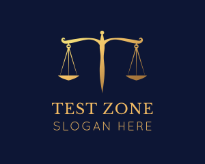 Golden Justice Scale logo design