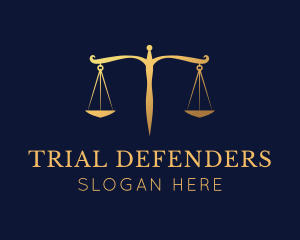 Golden Justice Scale logo design