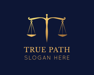 Golden Justice Scale logo design