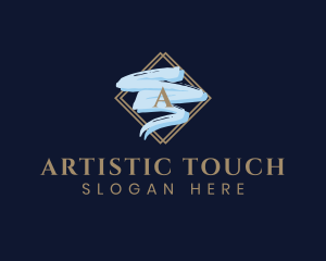 Stylish Brush Art logo design