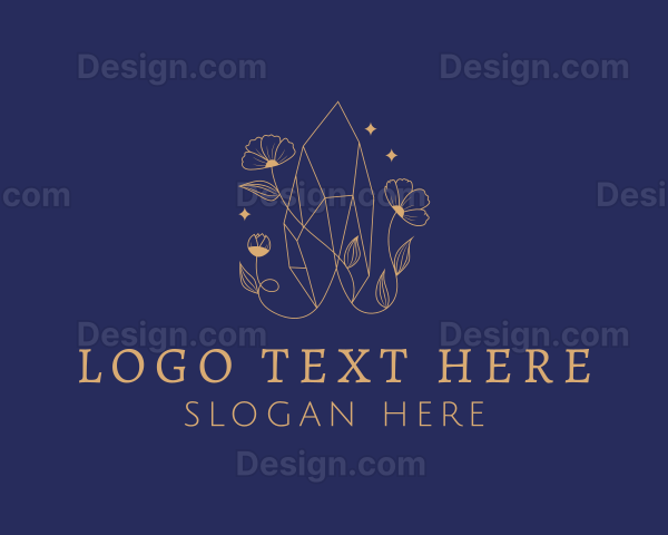 Elegant Crystal Flower Logo