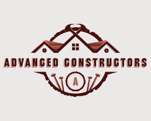 Hammer Nail Carpentry logo design