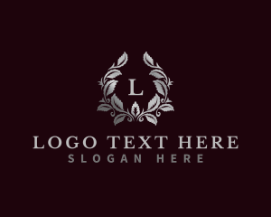 Elegant Wreath Leaf logo