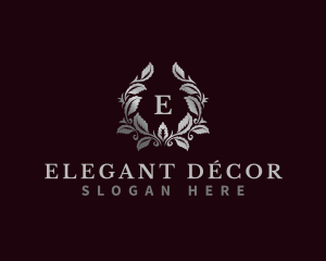 Elegant Wreath Leaf logo design