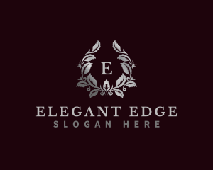 Elegant Wreath Leaf logo design