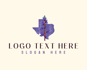 Texas Chisos Bluebonnet Flower logo