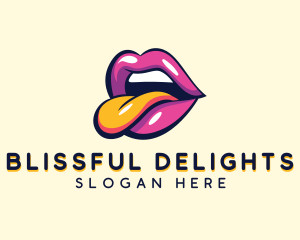 Sexy Erotic Mouth logo design