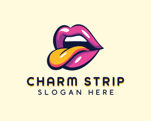 Sexy Erotic Mouth logo design