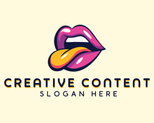 Sexy Erotic Mouth logo design