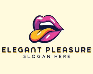 Sexy Erotic Mouth logo design