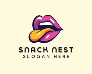 Sexy Erotic Mouth logo design