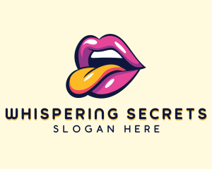 Sexy Erotic Mouth logo design