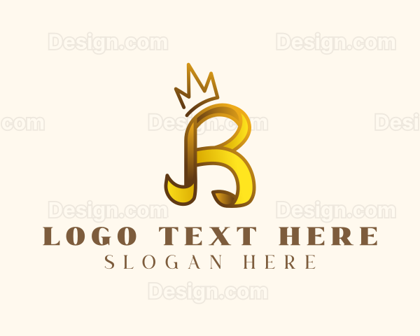 Crown Luxury Letter R Logo