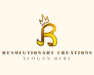 Crown Luxury Letter R logo design