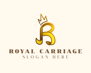 Crown Luxury Letter R logo design