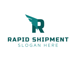 Logistics Wings Freight logo design