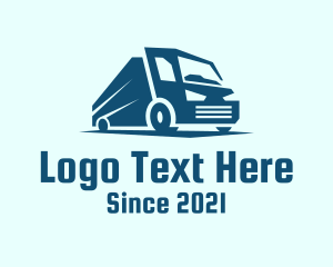 Blue Dump Truck Vehicle logo