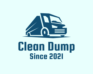 Blue Dump Truck Vehicle logo design