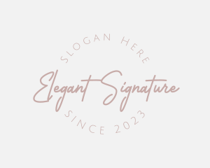 Signature Script Aesthetic logo design