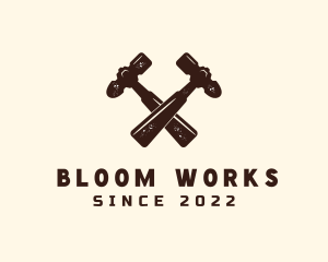 Carpentry Hammer Tool logo design