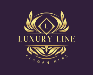 Luxury Leaf Crest logo design