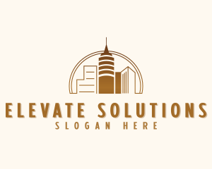 High Rise Building Property logo design