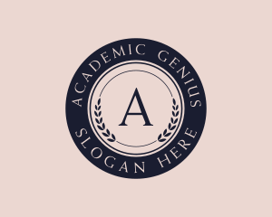 Academic Learning Wreath Author logo design