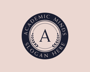 Academic Learning Wreath Author logo design