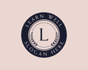 Academic Learning Wreath Author logo design