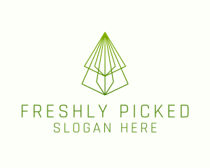 Pine Tree Line Art logo design