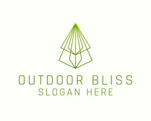 Pine Tree Line Art logo design