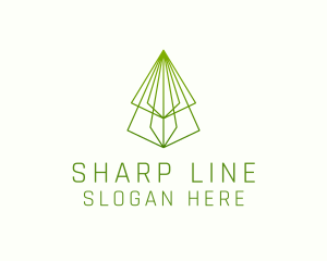 Pine Tree Line Art logo design